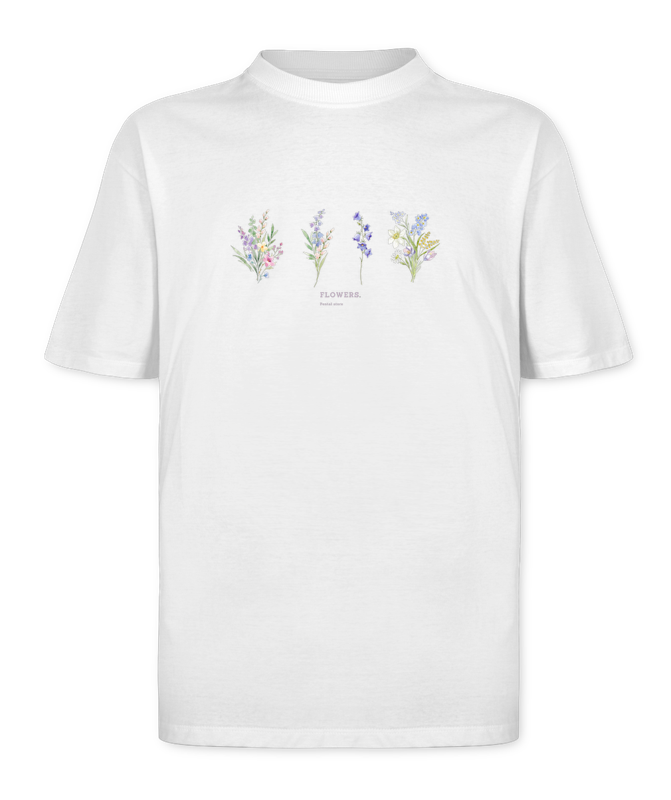 Flowers Camiseta modelo Oversized